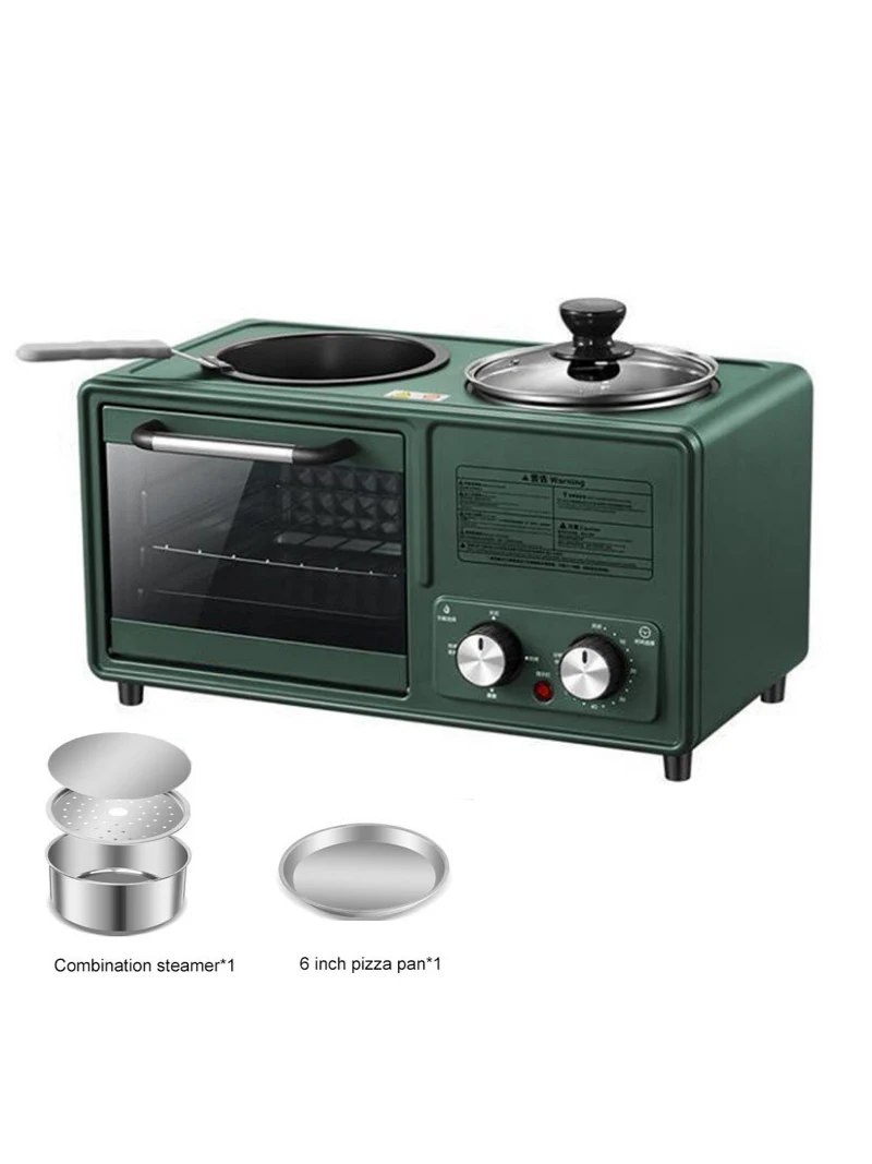 CUKYI Elektrische 3 in 1 Haushalts Frühstück maschine mini brot toaster backofen omelett pfanne hot