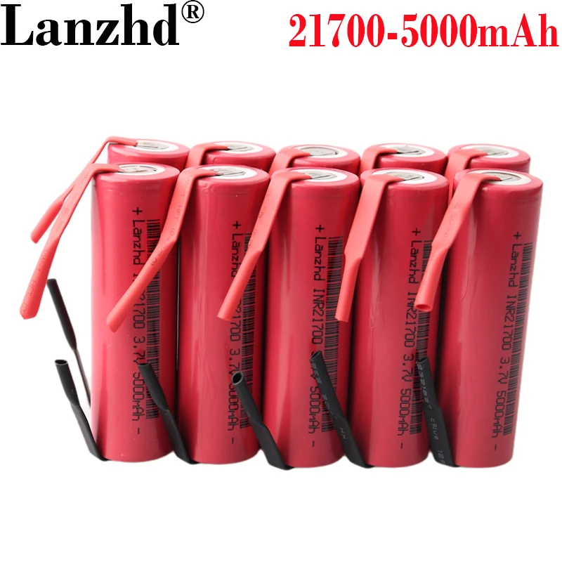 Bateria de lítio para lanterna de brinquedo, scooter, lâmpada LED, DIY, 5000mAh, 5C baterias, 3.7V,