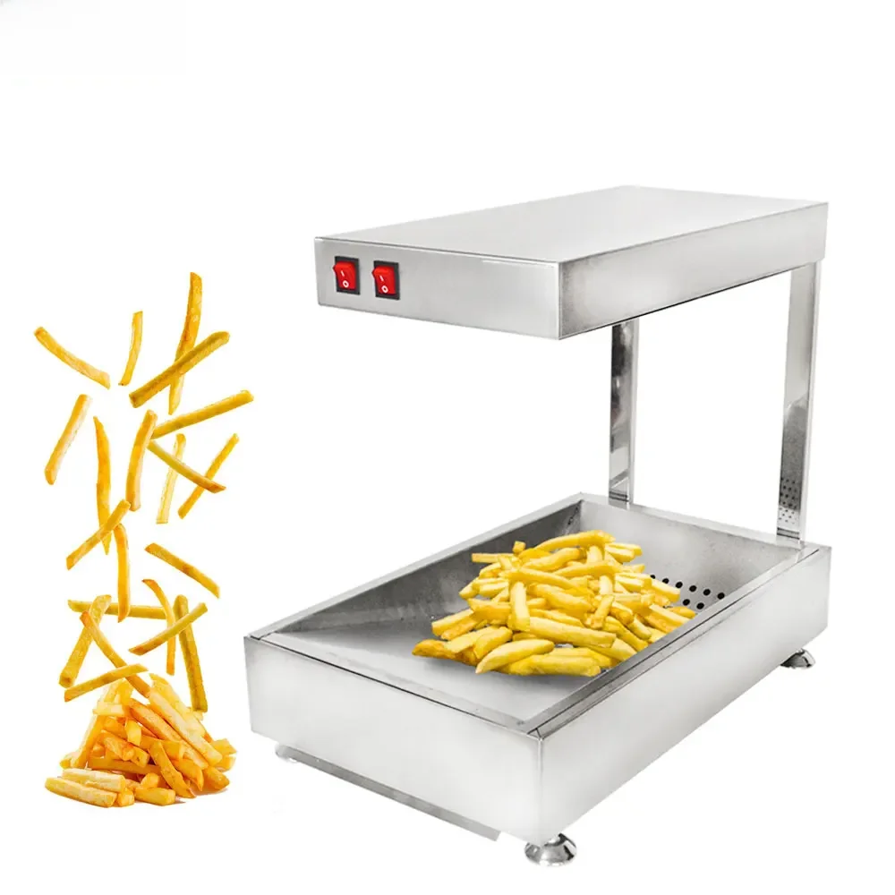 XEOLEO Französisch Frites Wärmer Churros Isolierung Maschine Edelstahl Kommerziellen Lebensmittel Wärmer Tisch Halten Warme Waff