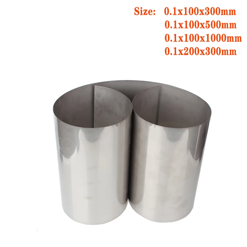 1pc Gr2 Titanium Foil Silver Thin Ti Sheet High Purity Metal Square Plate Sheet Foil Craft 0.1mm *