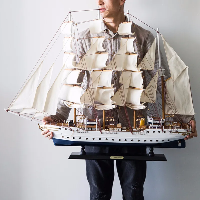 Wood Ship model Ornaments living room Crafts modern home decoration pirate ship wine cabinet office