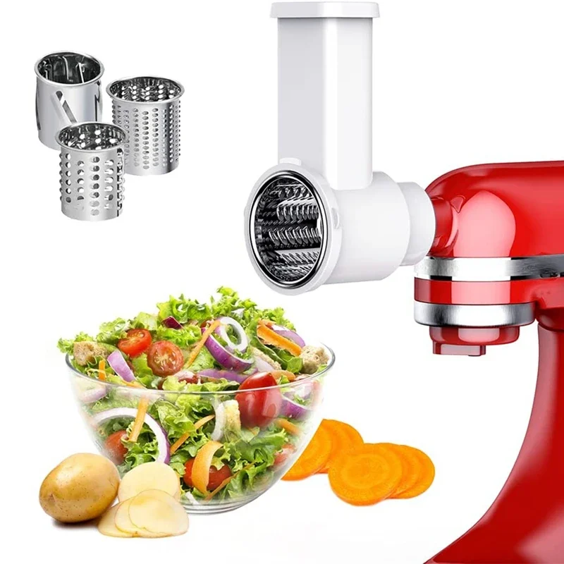 Slicer Shredder Anhänge, Frische Prep Gemüse Slicer für Kitchenaid Stand-Mixer, Salat Maker mit