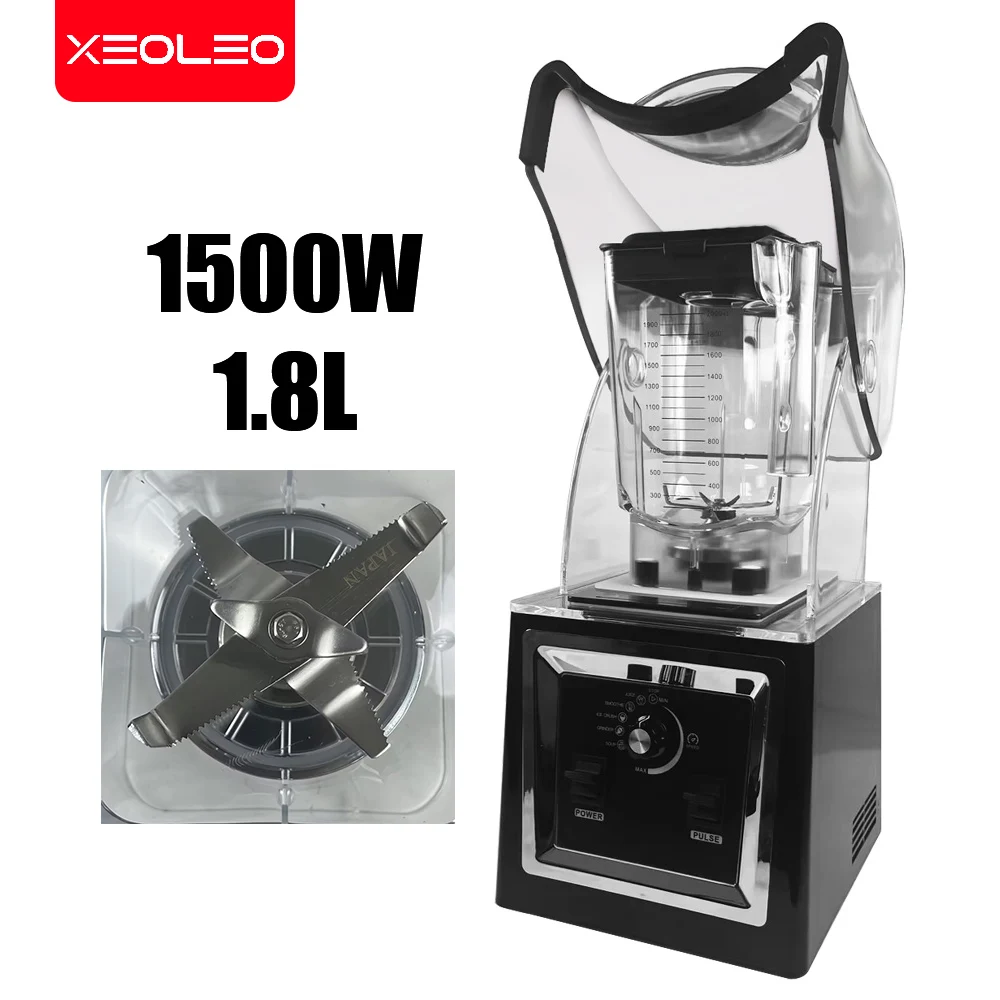 XEOLEO-3 in 1 Liquidificador Comercial com Redução de Ruído, Mixer, Juicer, Frutas, Processador De