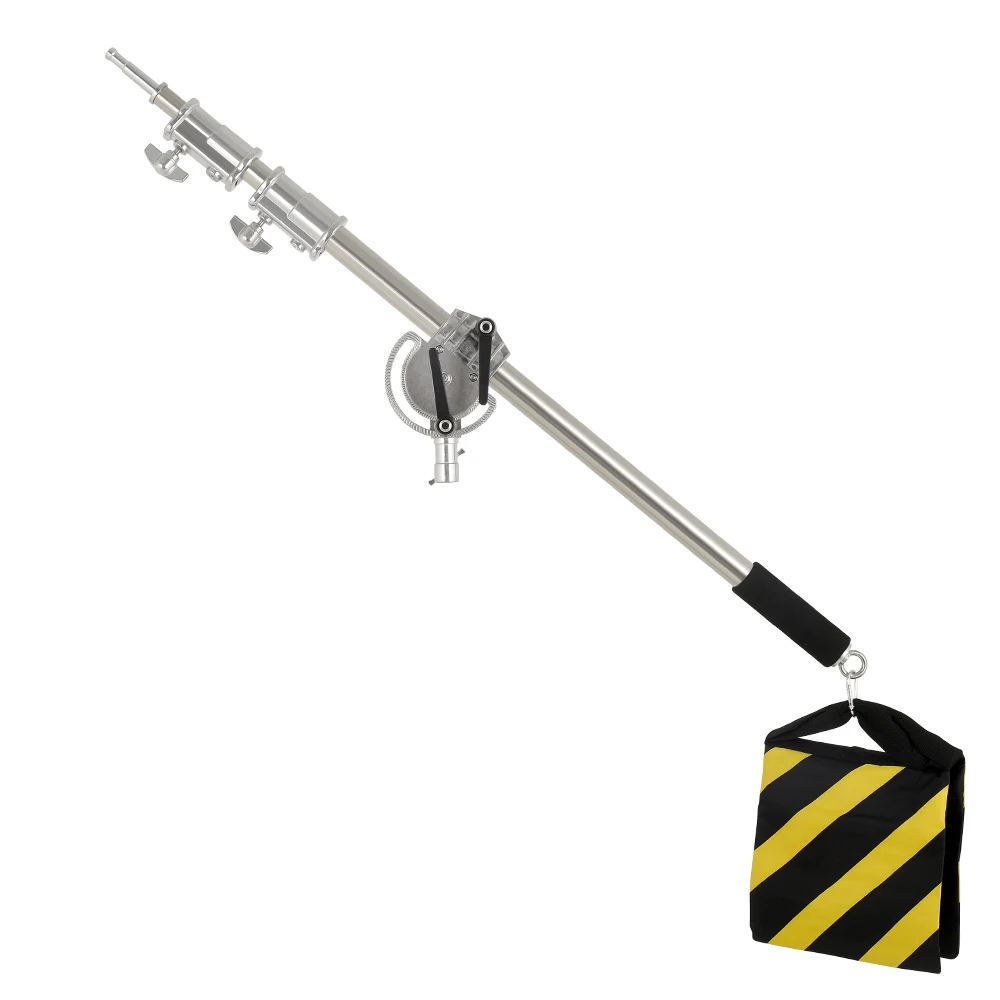 SH Einstellbare Edelstahl Kreuz Arm 106-249 cm Foto Studio Teleskop Galgen Arm Top Licht Für Pro