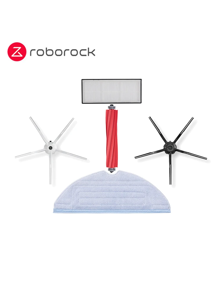 Kostenloser Versand Original Roborock S7 Zubehör Mopp Tuch Accesorios Seite Pinsel Weiß Schwarz