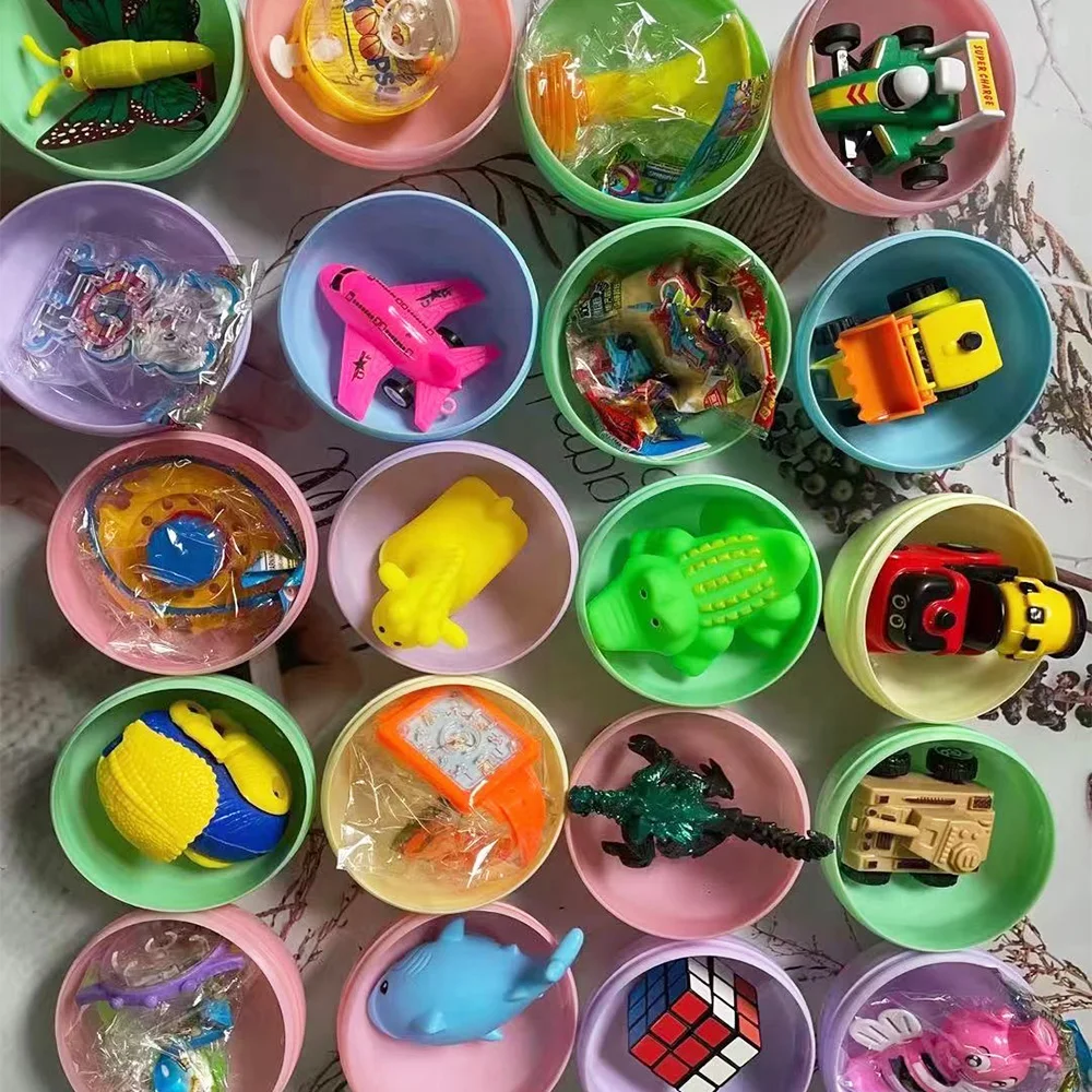 45mm 75mm 100mm diameter plastic color ball Capsules 100pcs / lot toys with interior mini dolls