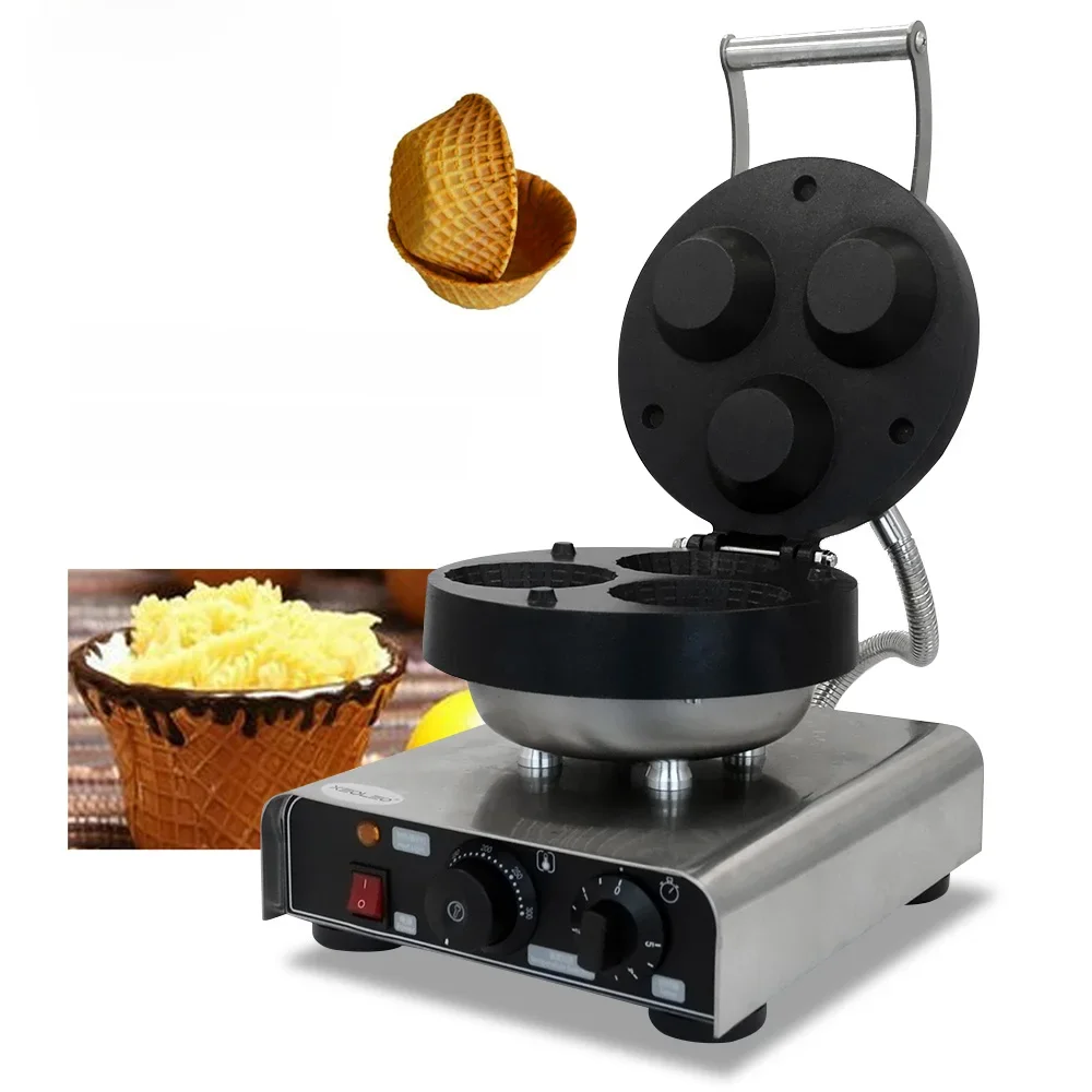 XEOLEO Eis Waffel Kegel Maker Maschine Eis Schüssel Maker Eis Behälter Knusprigen Geschmack