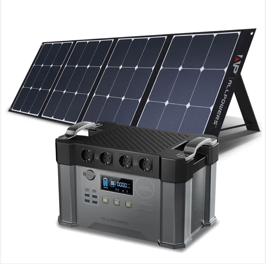 ALLPOWERS Tragbaren Generator 110/220V Power Station 2000W / 700W Notfall Netzteil Mit 200W