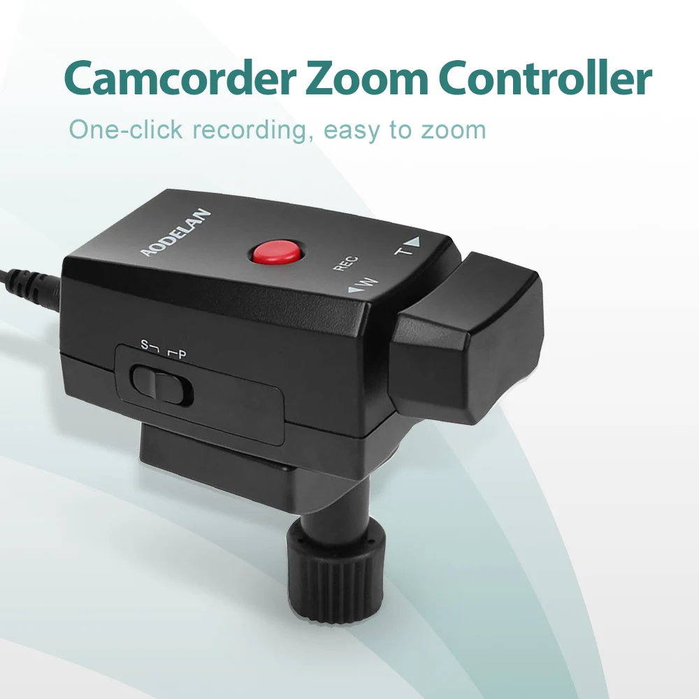Controle remoto aodelan para câmera de vídeo lanc, tripé com controle zoom para sony nx5c nx3c 190p