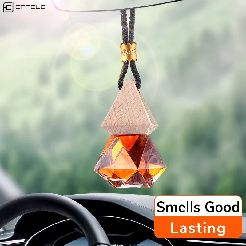 CAFELE Frasco de perfume inclui óleo essencial Ornamento para carro Ambientador automático tipo