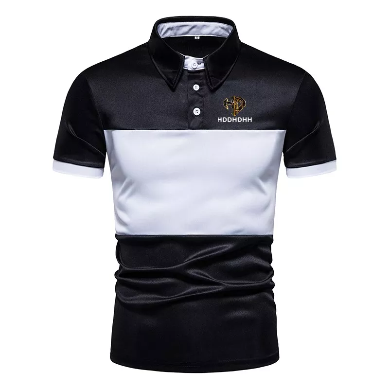 HDDHDHH Brand Print Fashion New Men's Casual Short Sleeve Polo Shirt Summer New Short Sleeve Top