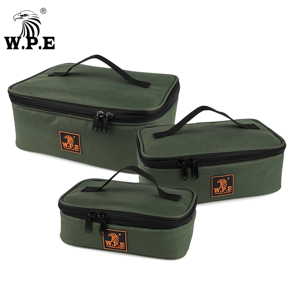 W.P.E 1pcs Carp Fishing Bag Multi Purpose 600D PVC Oxford Multi Function Fish Reel Line Lure Tool