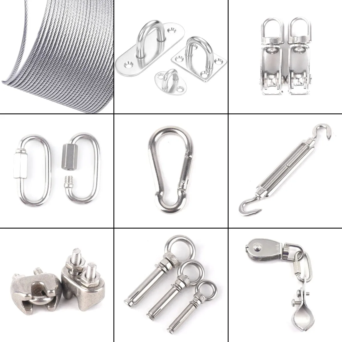 SS304 Luifel Zonnescherm Netto Installatie Connectors Zonnescherm Sails Accessoires Roestvrij Stalen