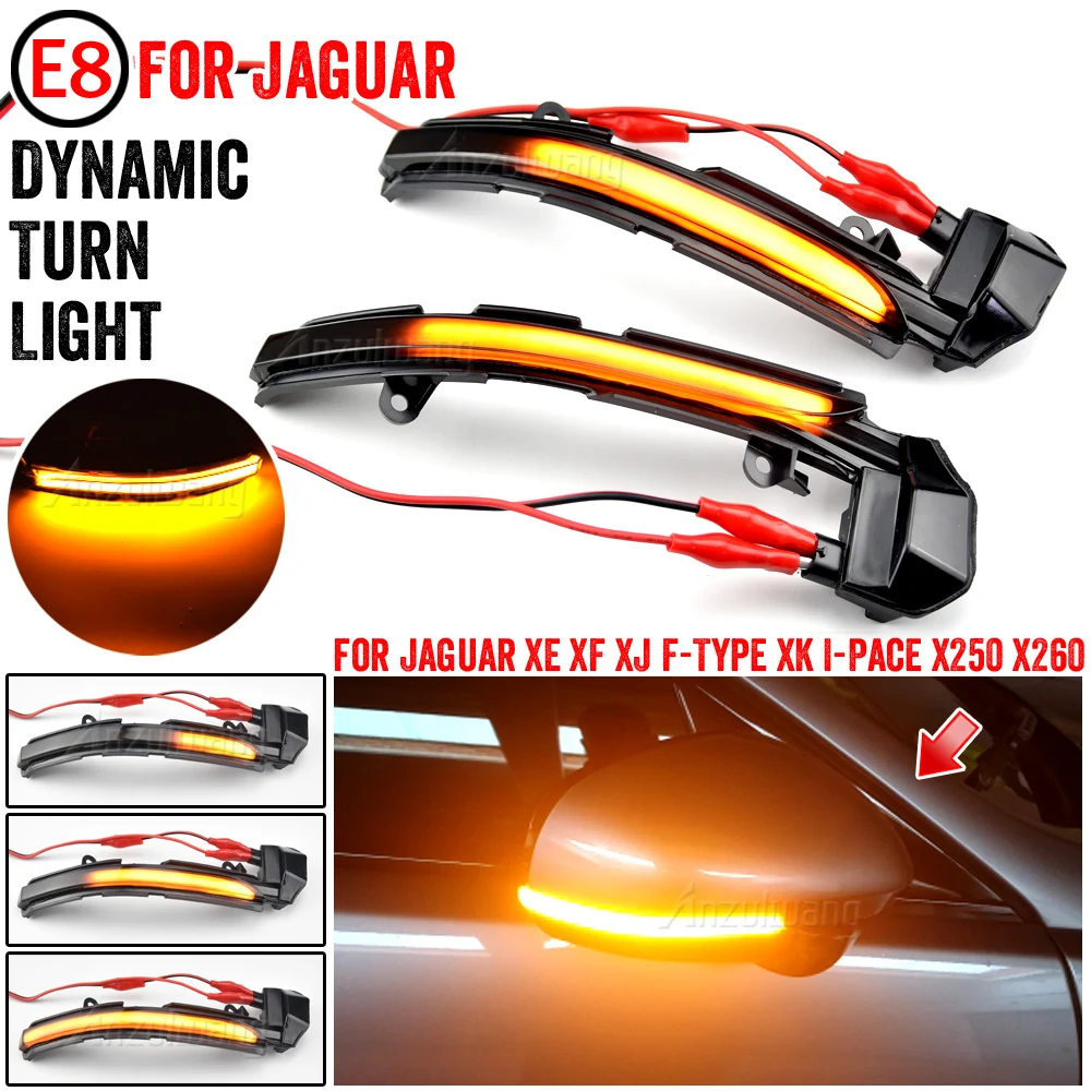 Fit for Jaguar XE XF XJ F-TYPE XK XKR I-PACE X250 X260 Dynamic Blinker Indicator Mirror Turn Light
