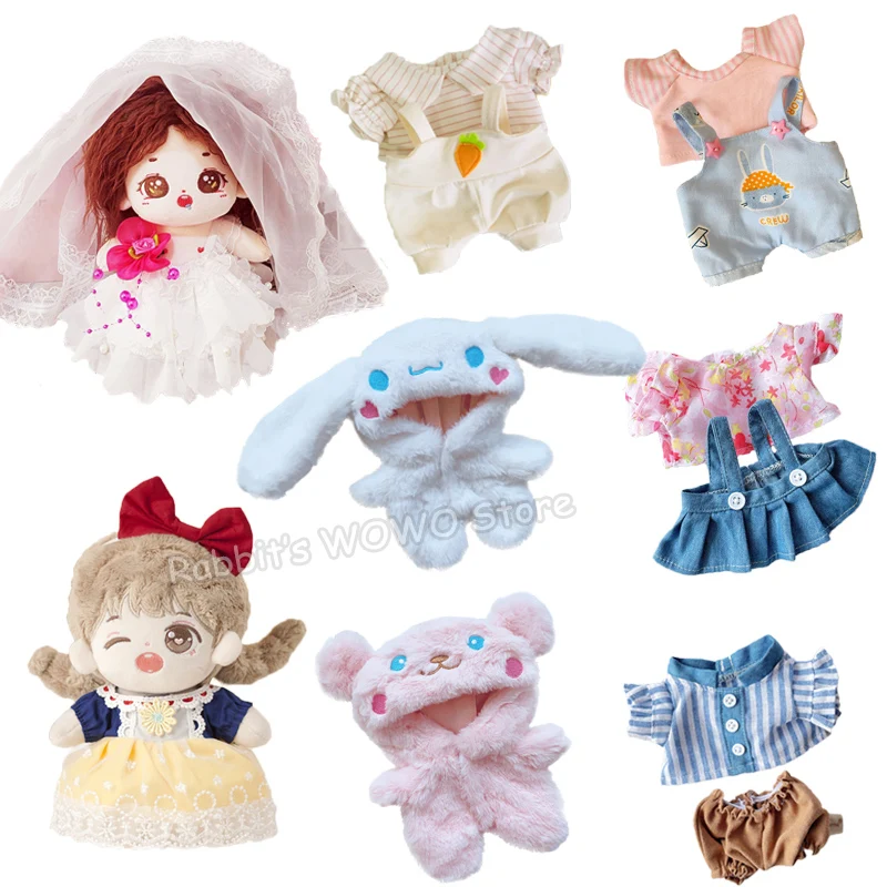 Doll Clothes for 20cm Idol Doll Outfit Accessories Maid Skirt Wedding Dress Hoodie for Korea Kpop
