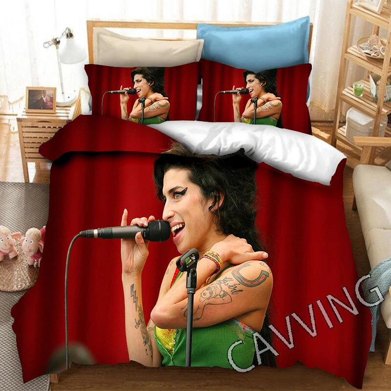Amy Winehouse 3D Gedruckt Bettwäsche Set Bettbezüge & Kissen Fällen Tröster Quilt Abdeckung