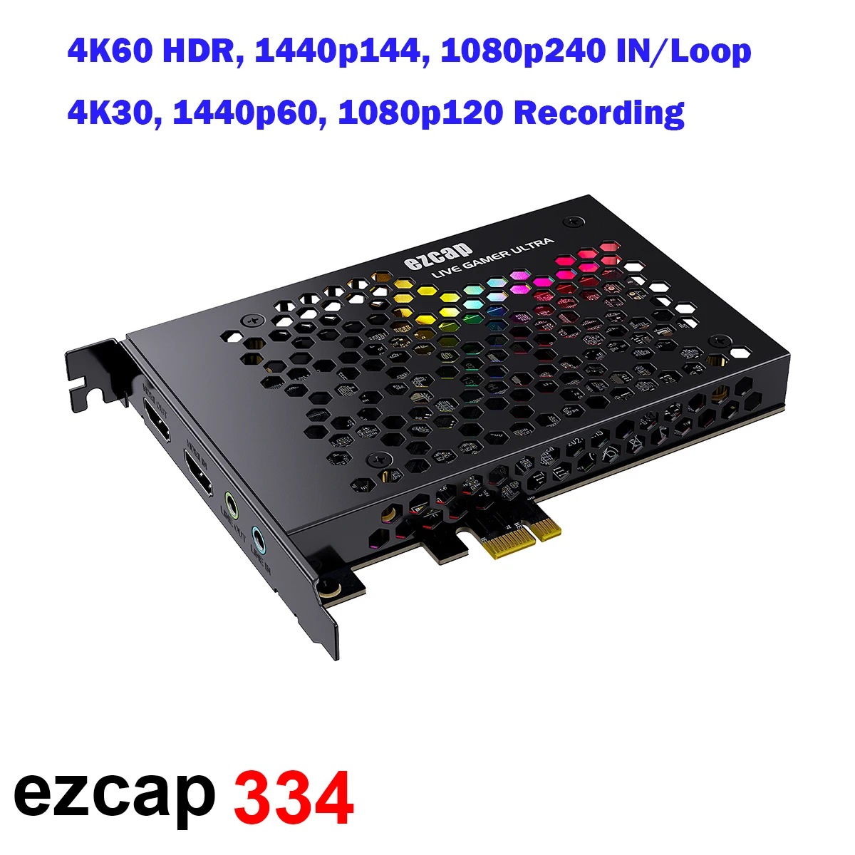 Ezcap334 4K 60fps HDR 1080p 240fps PC Live-Streaming-Box HDMI Schleife  4K 30 Pcle Video Capture