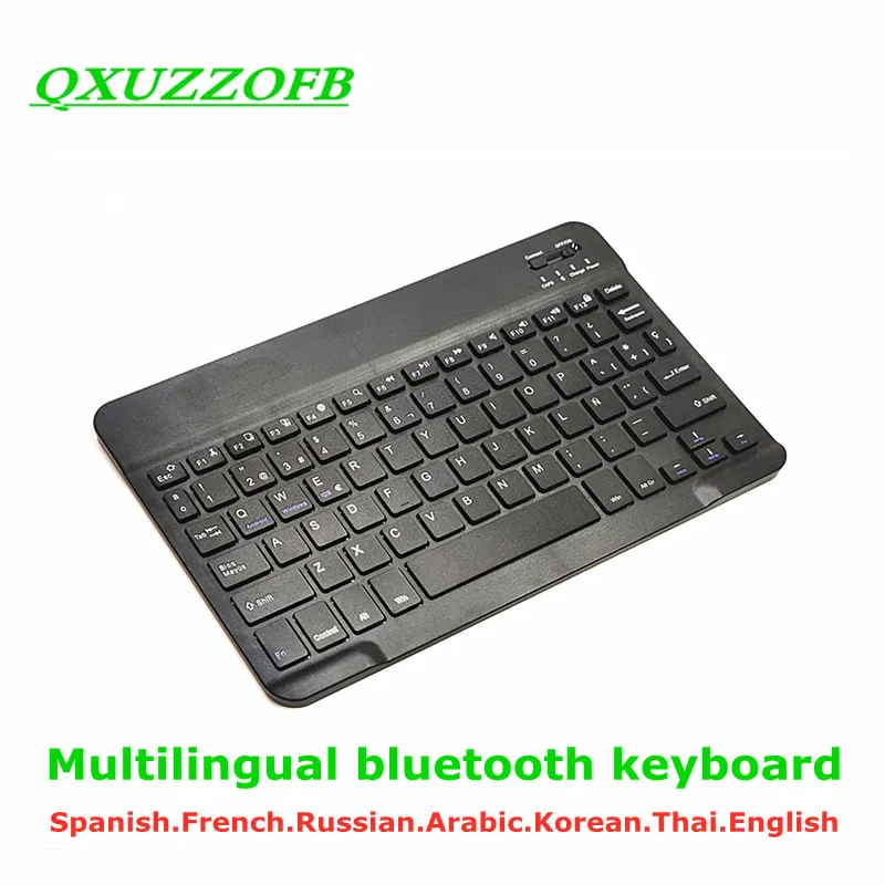 Teclado Bluetooth Sem Fio Universal  10 "  Francês  Espanhol  Russo  Árabe  AZERTY  Tailandês