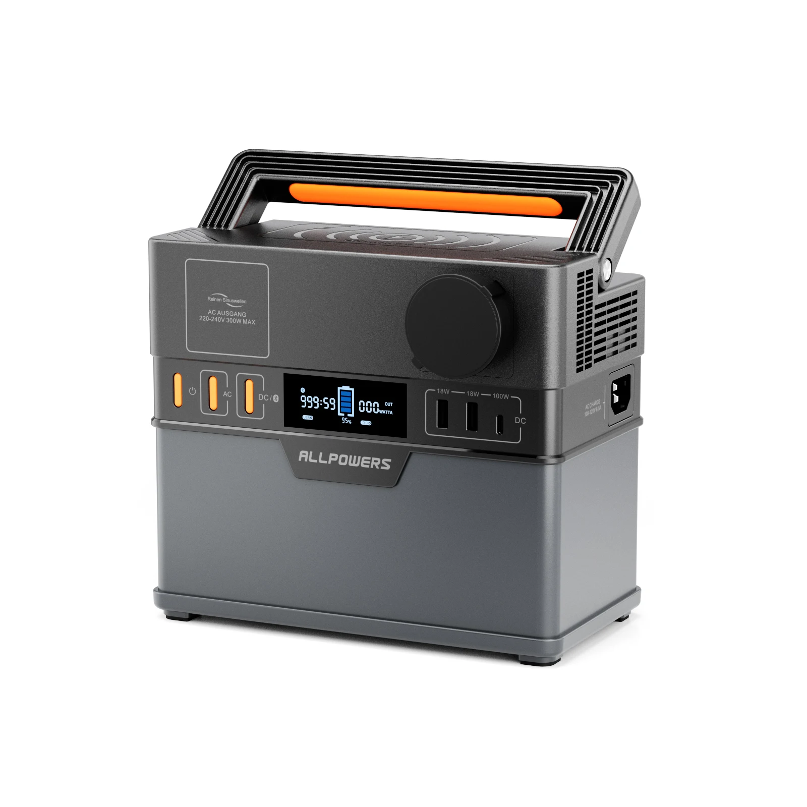 ALLPOWERS Tragbarer Generator 288 Wh / 78000 mAh PowerStation Notstromversorgung mit