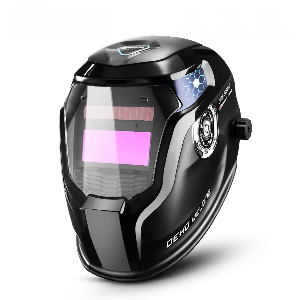 DEKO Solar Power Auto Verdunkelung Schweißen Helm w/Breite Schatten Palette 9-13 Austauschbare