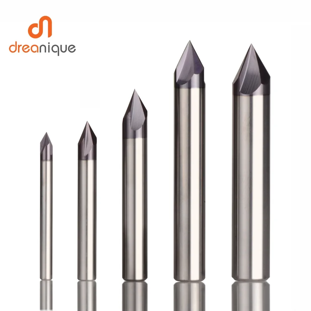 Moinhos de Extremidade de Canto, CNC Madeira Metal Router Bit, Chanfre Fresa, Redondo Sobre Bit,