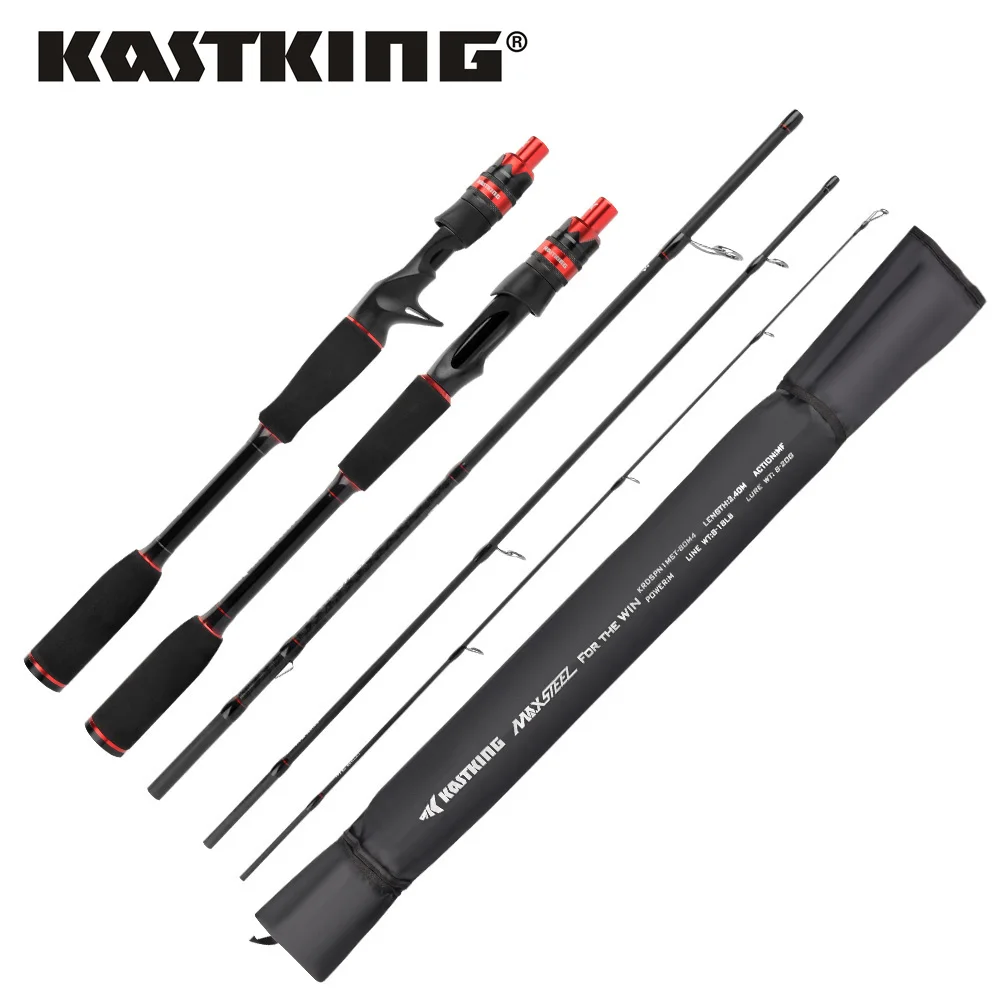 KastKing Traveller Max Steel Spinning Casting Fishing Rod 4 Pcs - Carbon Rod with 1.80m 1.98m 2.13m