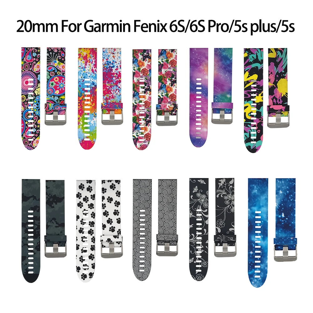 Pulseira de silicone para Garmin Fenix, Pulseira Pulseira de relógio inteligente, Fenix 5S, Fenix 5S
