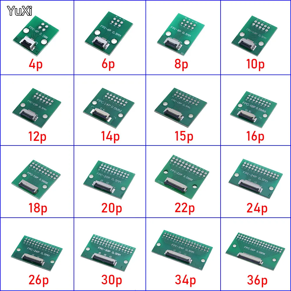 Fpc Ffc Flexibele Kabel Adapter Board 0.5Mm Pitch Connector Smt Naar 2.54Mm