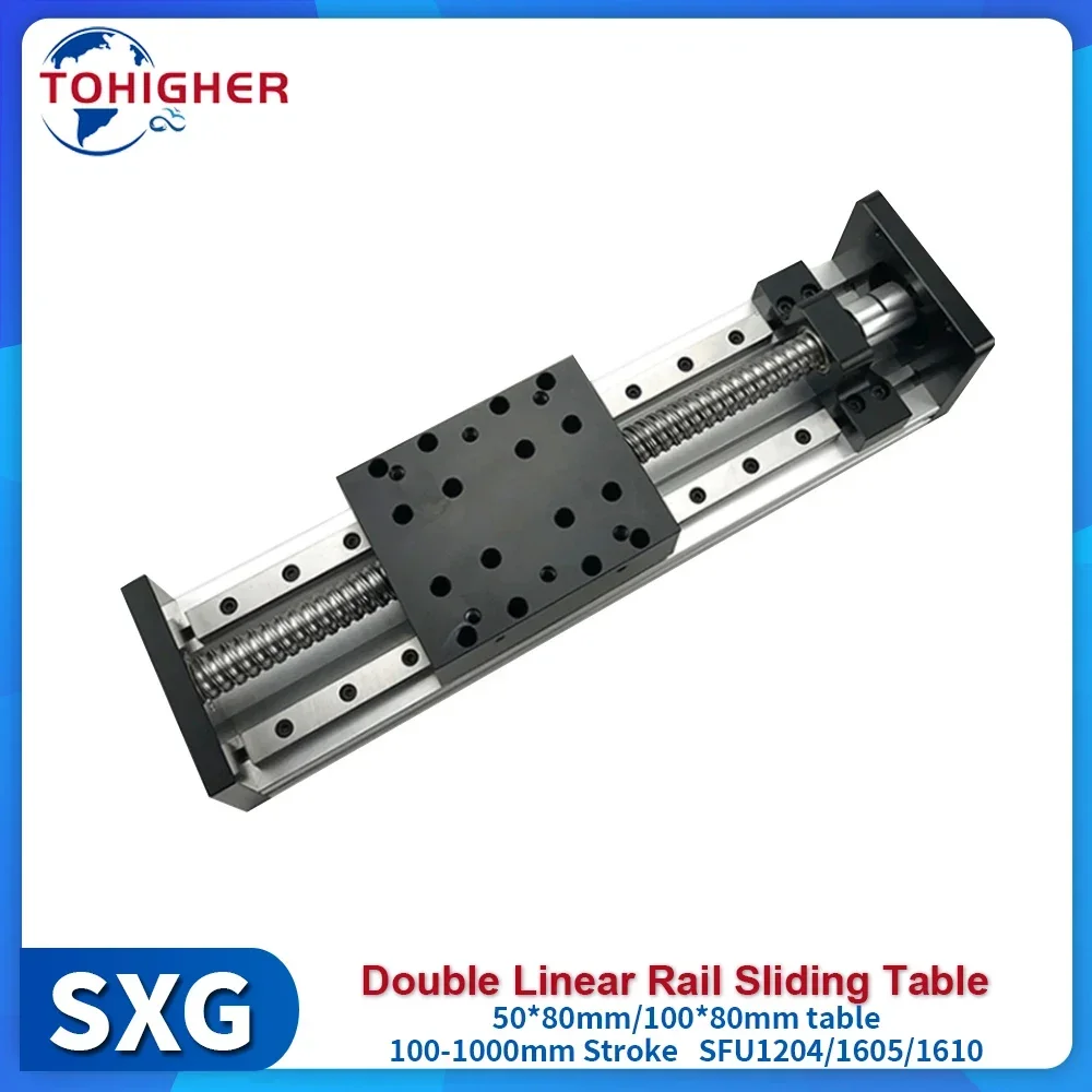 CNC-Linearführungstisch, Doppelschiene-Schiebetisch, XYZ-Achse, Kugelumlaufspindel, linearer