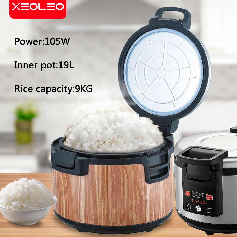 XEOLEO 19L Panela de Isolamento de Arroz de Grande Capacidade Tampa de Aço Inoxidável Para