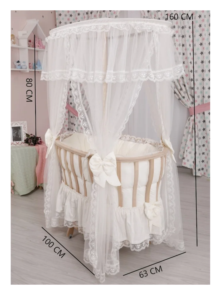 French lace Crib Portable Child Bed Quilt Pillow Mosquito Net Rocking Cradle Hammock Cart Baby