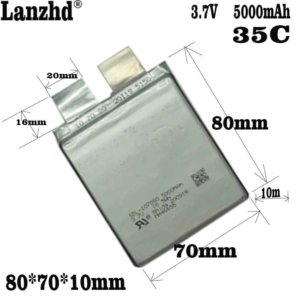 1-10 pces 3.7v baterias 107080 117080 35c 70c bateria para começar a fonte de alimentação automóvel
