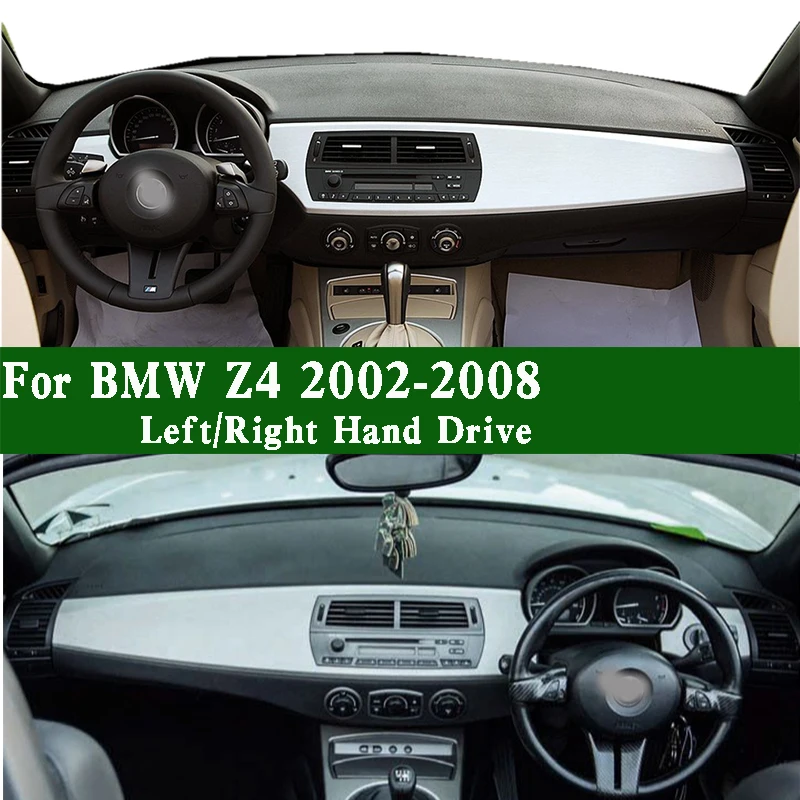Para bmw z4 coupe m e86 e85 2002-2008 dashmat painel de instrumentos capa protetor solar almofada