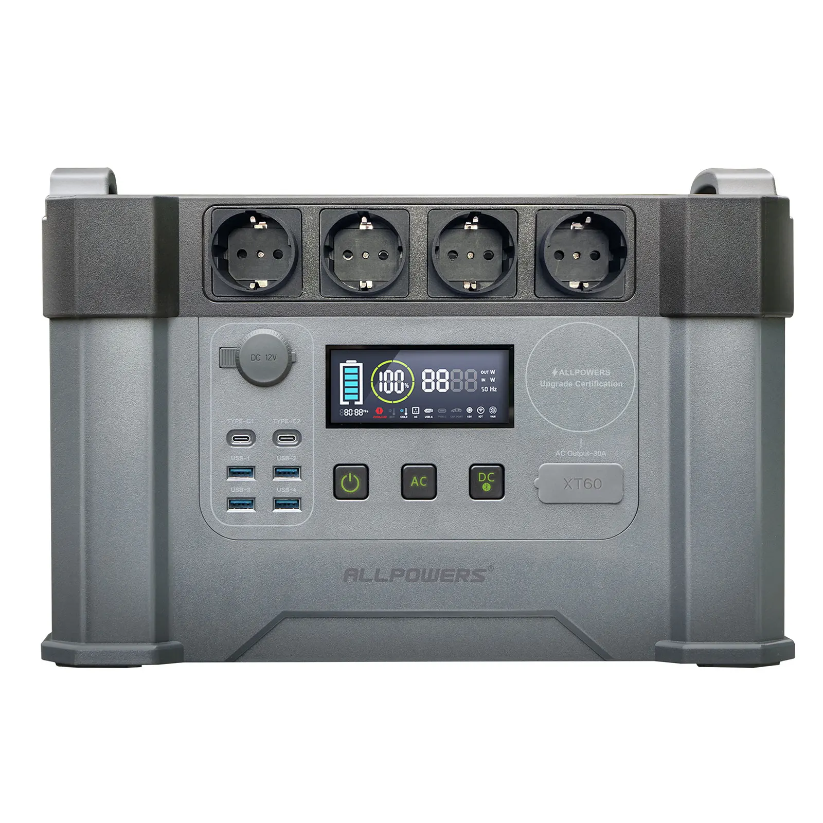 All powers s2000 1500wh 2000w tragbares Kraftwerk, 110/230v Outdoor Camping Solargenerator,