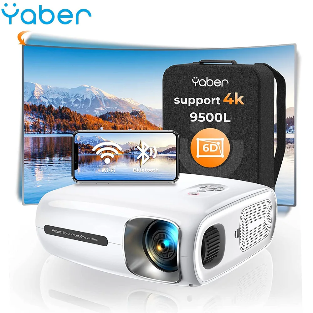 YABER Pro V7 5G WiFi Bluetooth Projektor Full HD Nativen 1080P Unterstützung 4K Projektoren 6D
