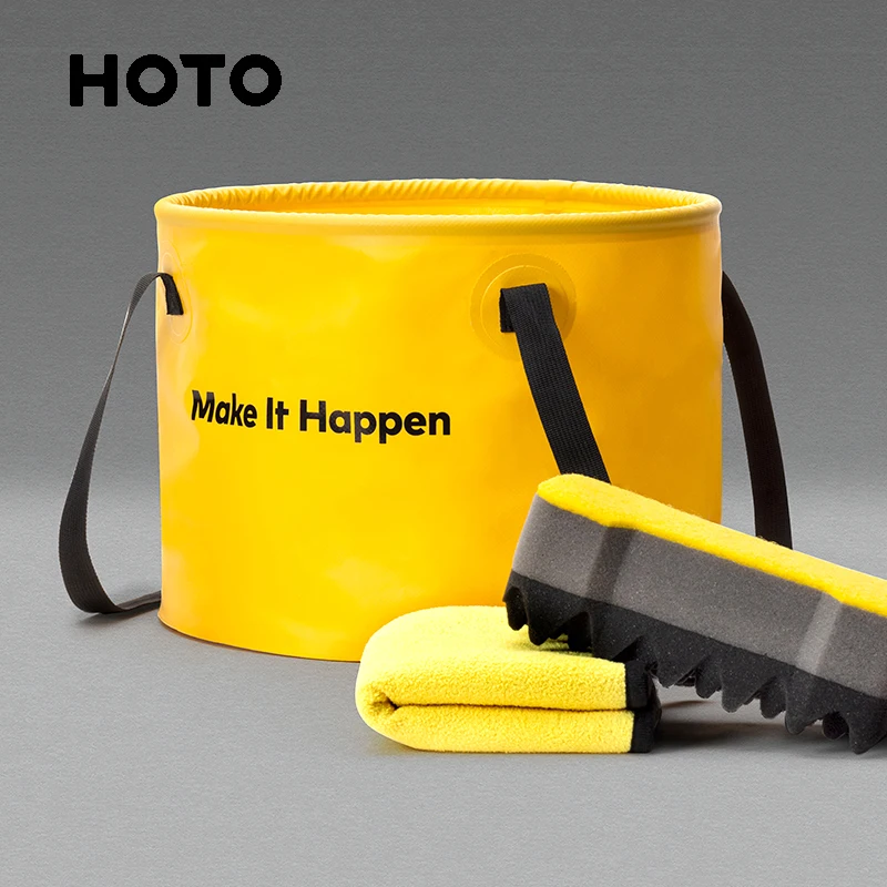 HOTO Outdoor Waschen Kit Multi-Funktion Verdickt Eimer Auto Lieferungen Tragbare Reise Wasser
