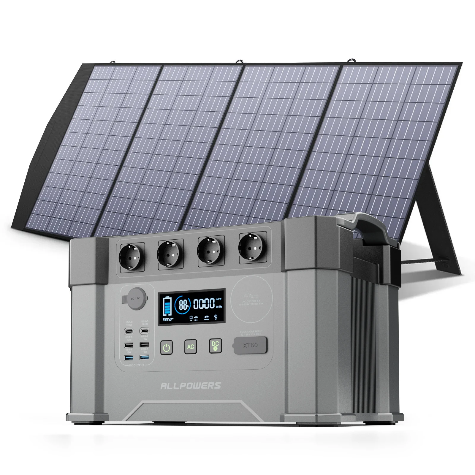 All powers Powers tation 1092wh/1451wh mit 200w faltbarem Solar panel komplett mit verstellbarem