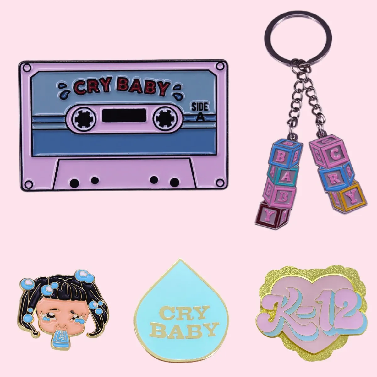 Melanie Martinez Enamel Pins Custom Keychain Tape 'CRY BABY' Singer Brooches Luxury Copper Lapel