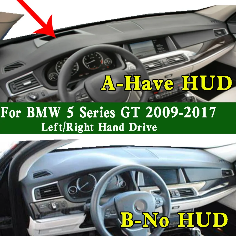Para bmw série 5 gt gran turismo f07 m5 528 520 2009-2017 dashmat painel de instrumentos capa