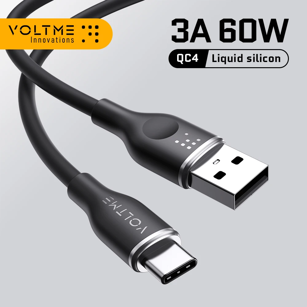 Voltme-usb tipo c cabo de carga rápida  3a  60w  carregamento super rápido  cabo de dados para