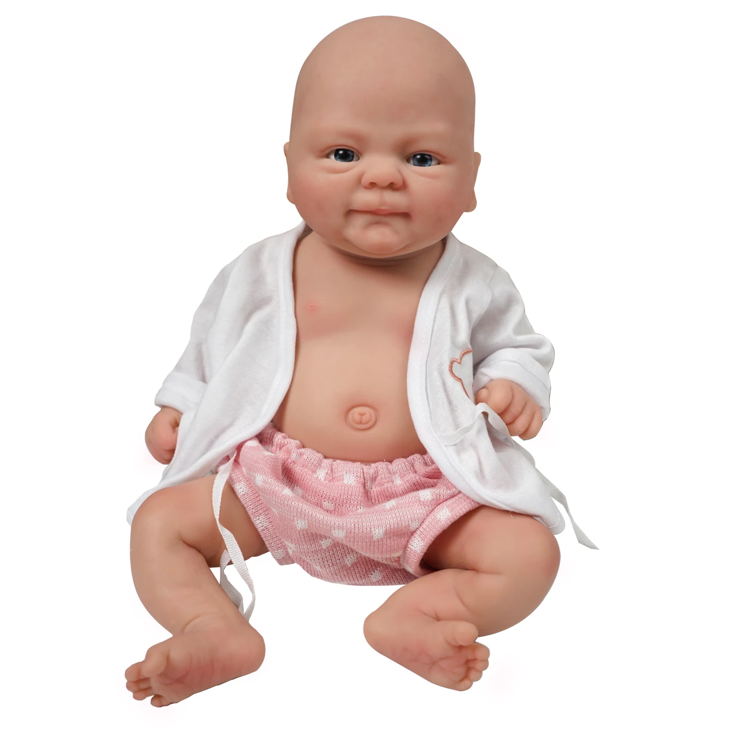 14Inch Full Body Siliconen Bebe Reborn Girl "Coco" Boy "Isaac" Pop Zacht Levensechte Baby Diy Blanco