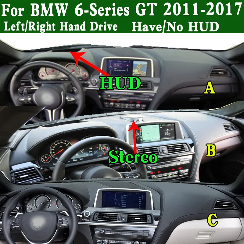 Para BMW Series 640i 650i 6 F06 F13 F12 2011-2017 Tampa Protetora Do Painel De Instrumentos Do