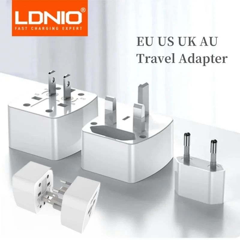 Ldnio universal reise adapter eu us uk au ac steckdosen stecker konverter internat ionales
