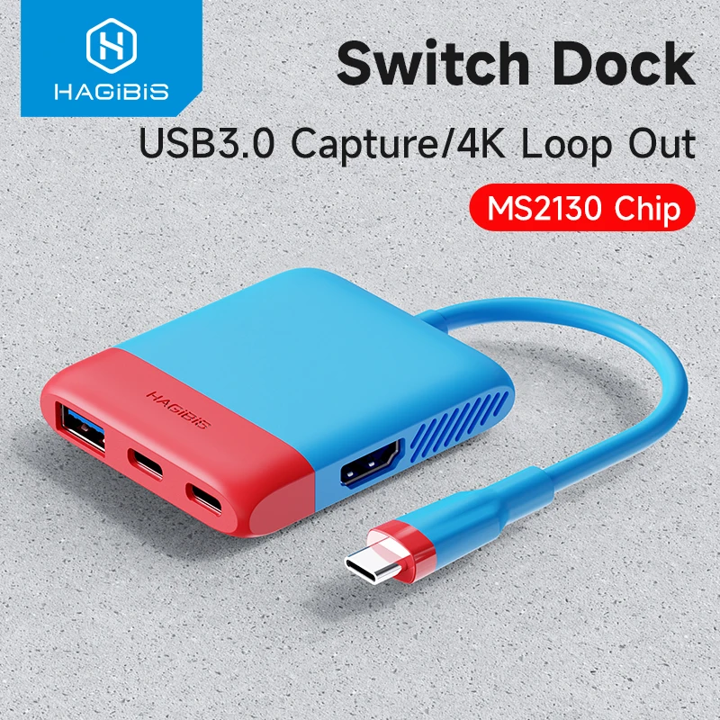 Hagibis-Schalter Video-Capture-Karte tragbares TV-Dock für Nintendo Switch/oled