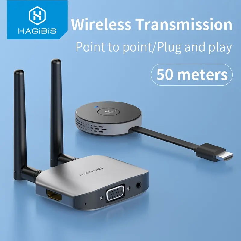 Hagibis Wireless HDMI Video Sender & Empfänger G6W Kits HDMI Extender Adapter TV Dongle 1080P für