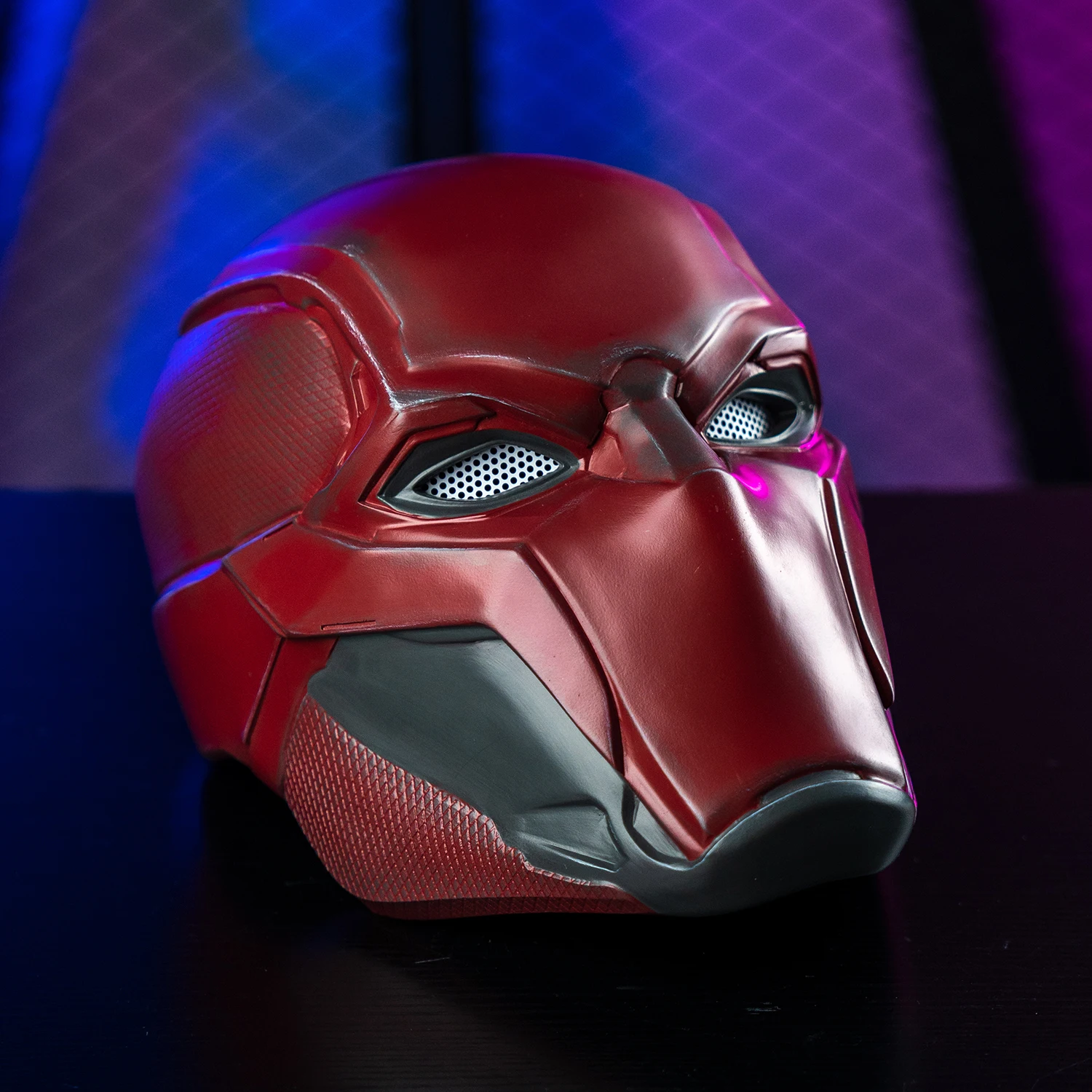 Red Hood Mask Movie Villain Cosplay  Bat Red Hood Helmet Man Full Head Resin Cosplay Costume Prop