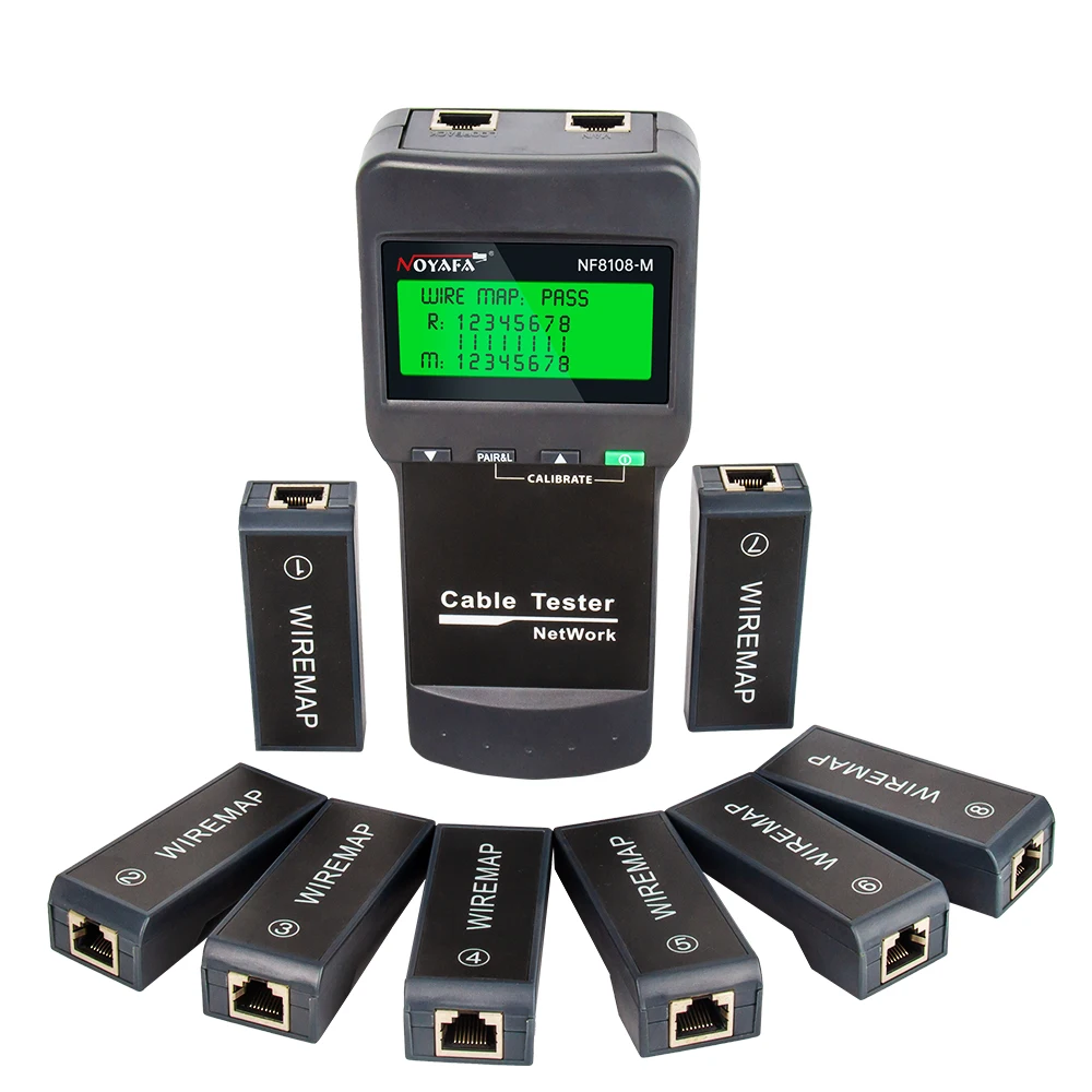 Noyafa Nieuwe NF-8108M Netwerk Kabel Tester Professionele Rj45 Tester Meet Lengte Cabl