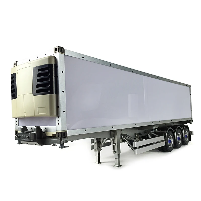 TOUCAN 1/14 3Axles Reefer Container Semi Trailer Kit RC Truck Tractor For Tamiyaya Remote Control