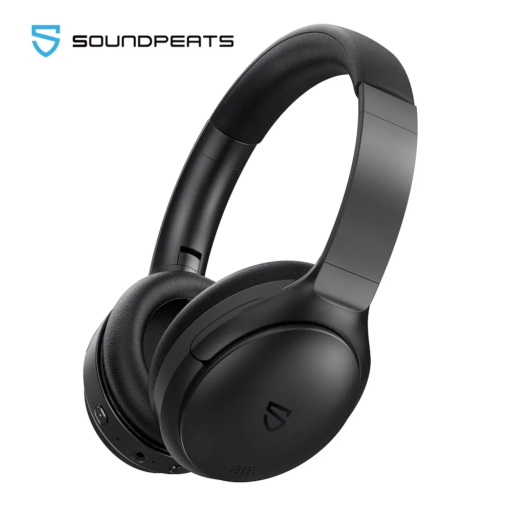 SOUNDPEATS Active Noise Cancelling Headphones Wireless Over Ear Bluetooth Headphones 40H Playtime