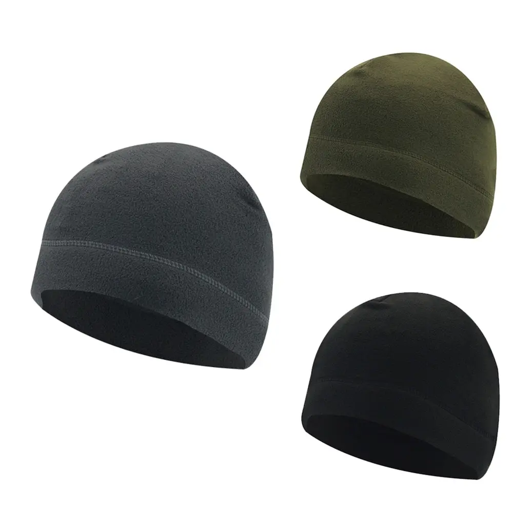 Warm Winter Skull Cap Soft Polar Fleece Hat Thick Windproof Cap Outdoor Beanie Cap Ski Cap Unisex
